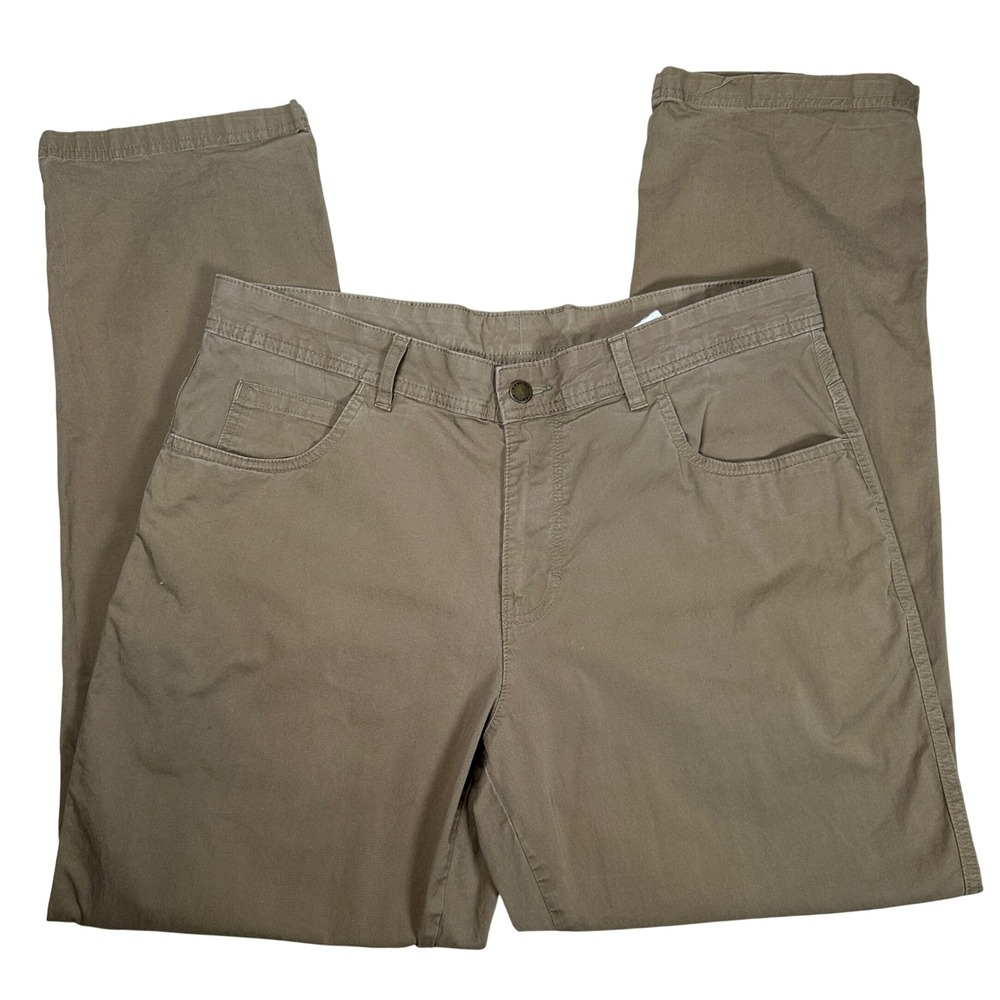 Columbia Mens Rapid Rivers Regular Fit Stretch Canvas Pants Khaki‎ Tan 36x32